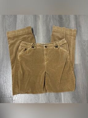 Apt. 9 y2k Corduroy Stretch Tan Cargo Low Mid Rise Pants Women’s Size 10